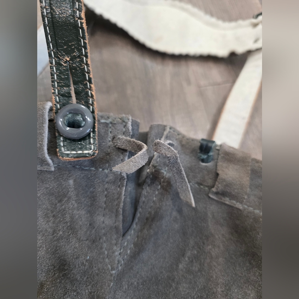 Oktoberfest Lederhosen Leather Shorts Small Bavaria Austria Boho Festivalcore - Picture 3 of 11